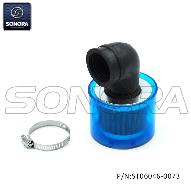 Air filter 90 degrees 35mm blue cover（P/N:ST06046-0073）top Quality