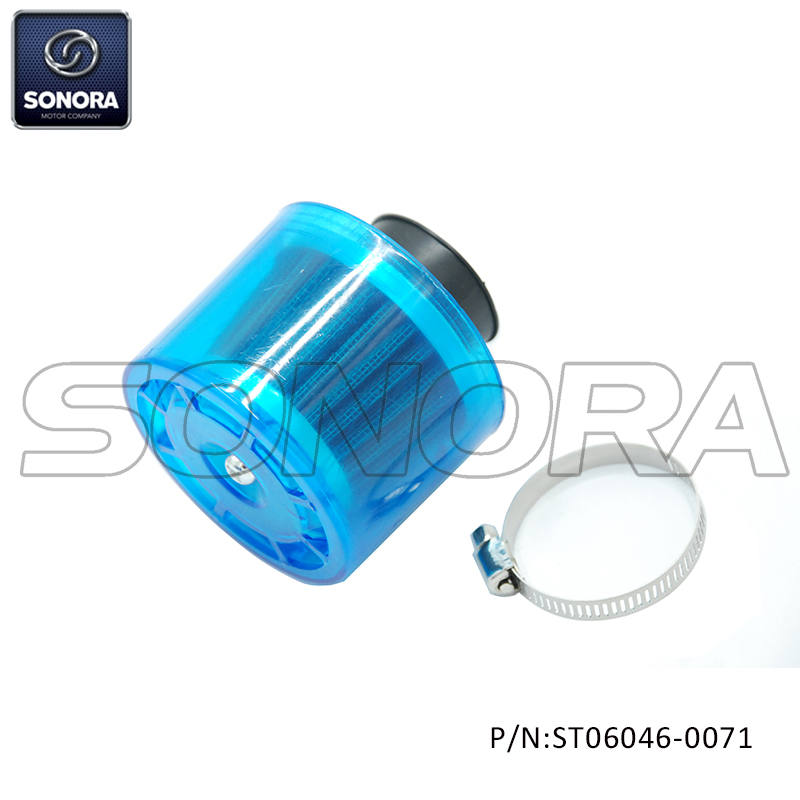 Air filter 32mm straight blue shield（P/N:ST06046-0071）top Quality