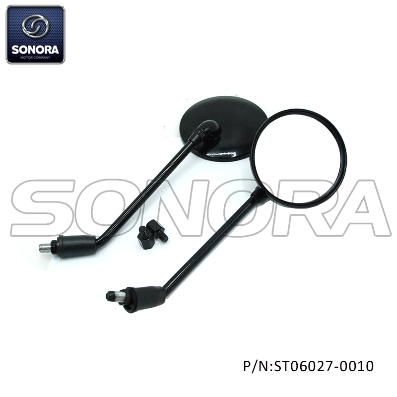 Vespa Mirror black M8 with M10 adaptor (P/N:ST06027-0010) high quality