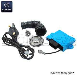 Vespa Sprint Primavera E5 50CCHigh Performance ECU with Gearset for Standard Cylinder Blue（P/N:ST03000-0097）top Quality