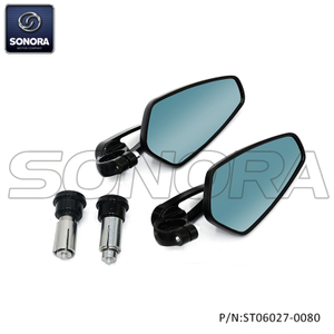 Universal Mirror set glossy black（P/N:ST06027-0080） Top Quality