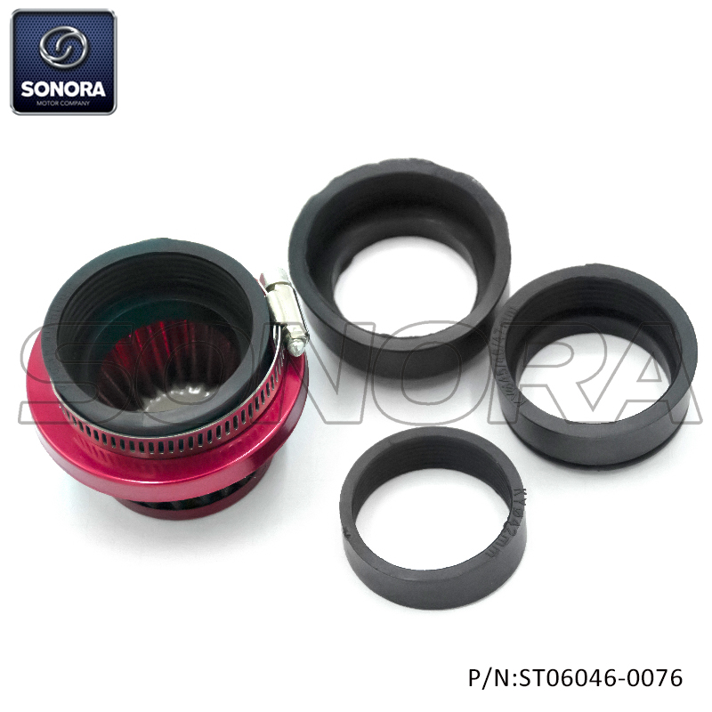 Air Filter Type KN Powerfilter Shorty 44 - 54mm Red (P/N:ST06046-0076) Top Quality