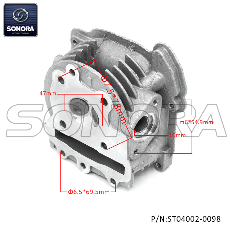 Cylinder head with 64MM valve GY50 47MM，without EGR (P/N:ST04002-0098) Top Quality