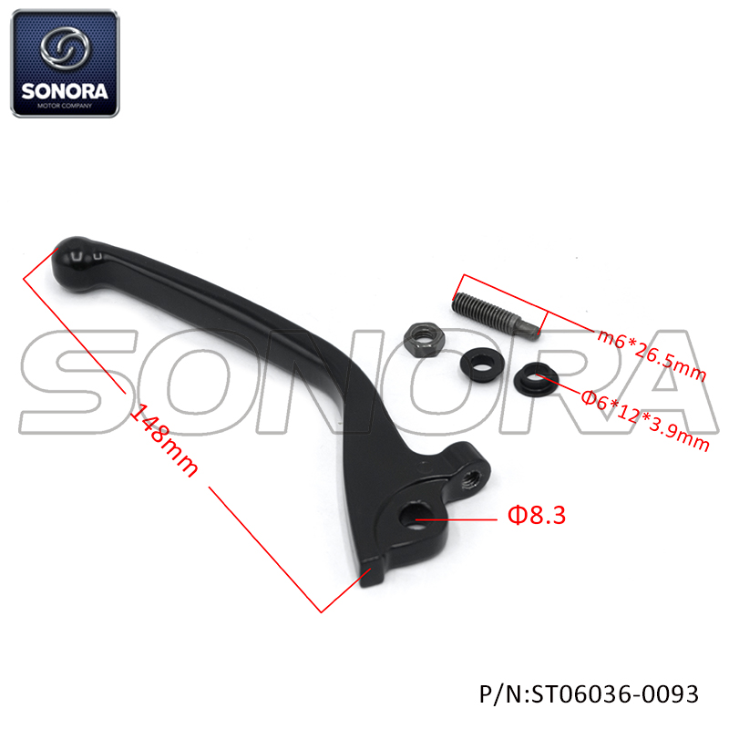 RIEJURRX, RS1, DERBI GPR Right lever (P/N:ST06036-0093) Top Quality
