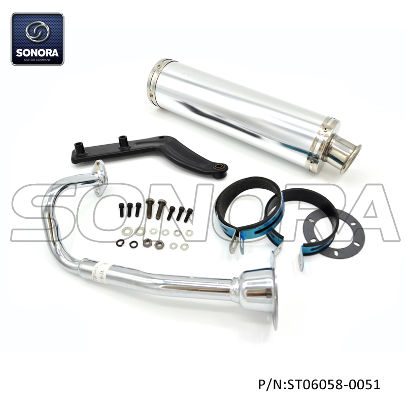 Sports Exhaust 139QMB for 50cc Scooters (type 1) (P/N: ST06058-0051) Top Quality