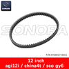 12 inch agi12i china4t sco gy6 V BELT (P/N:ST04017-0031） Top Quality 