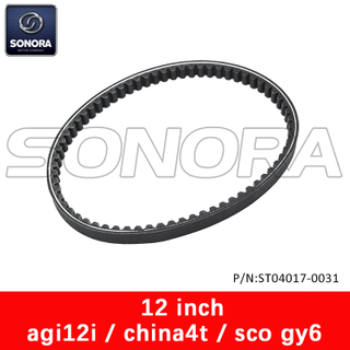 12 inch agi12i china4t sco gy6 V BELT (P/N:ST04017-0031） Top Quality 