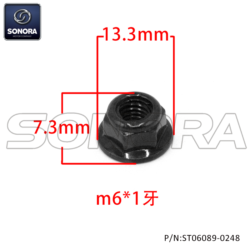 TRK 702 SELF LOCKING NUT M6（P/N:ST06089-0248） Top Quality