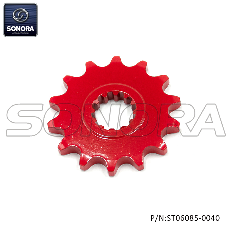 AM6 Front Sprocket #420 14T Red (P/N:ST06085-0040) Top Quality