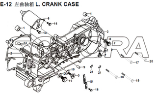 E-12 L. CRANK CASE XS150T-8 CROX For SYM Spare Part Top Quality