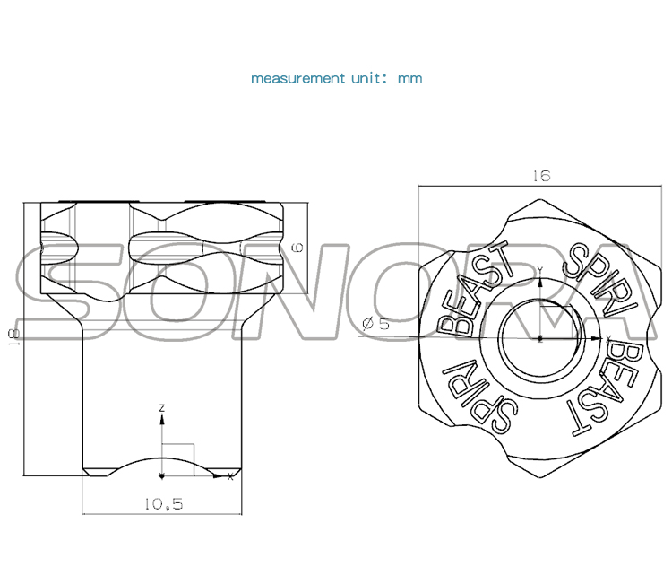 SPIRIT BEAST drum brake adjustment screw (7)