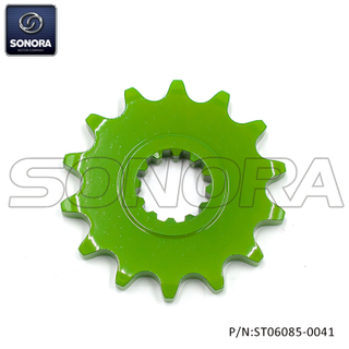 AM6 Front Sprocket #420 14T Green(P/N:ST06085-0041) Top Quality