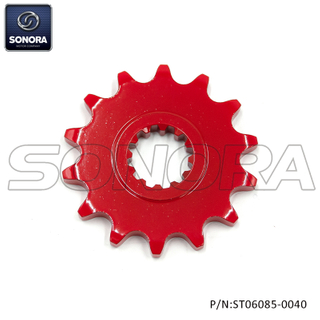 AM6 Front Sprocket #420 14T Red (P/N:ST06085-0040) Top Quality