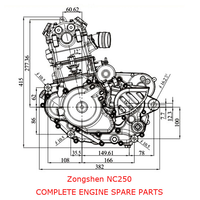 Zongshen 250 performance clearance parts