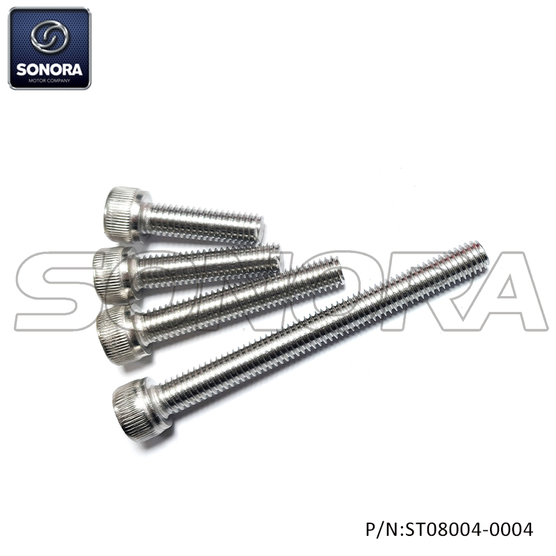 Crankcase cover bolt kit Minarelli Horizontal 50cc 2T (long engine) (P/N:ST08004-0004) Top Quality