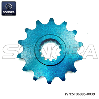 AM6 Front Sprocket #420 14T Blue(P/N:ST06085-0039) Top Quality