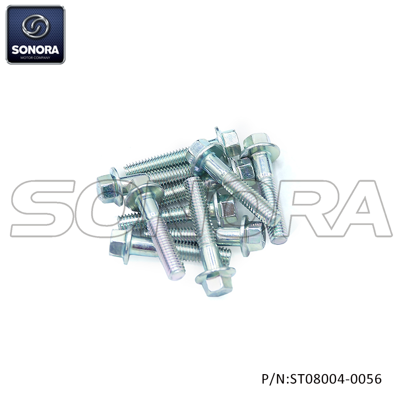 Flange bolts M6x30 chrome（P/N:ST08004-0056) Top Quality