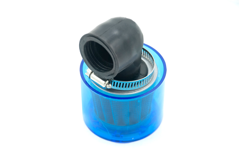Air Filter 90 Degrees 32mm Blue Cover(P/N:ST06046-0072)Top Quality
