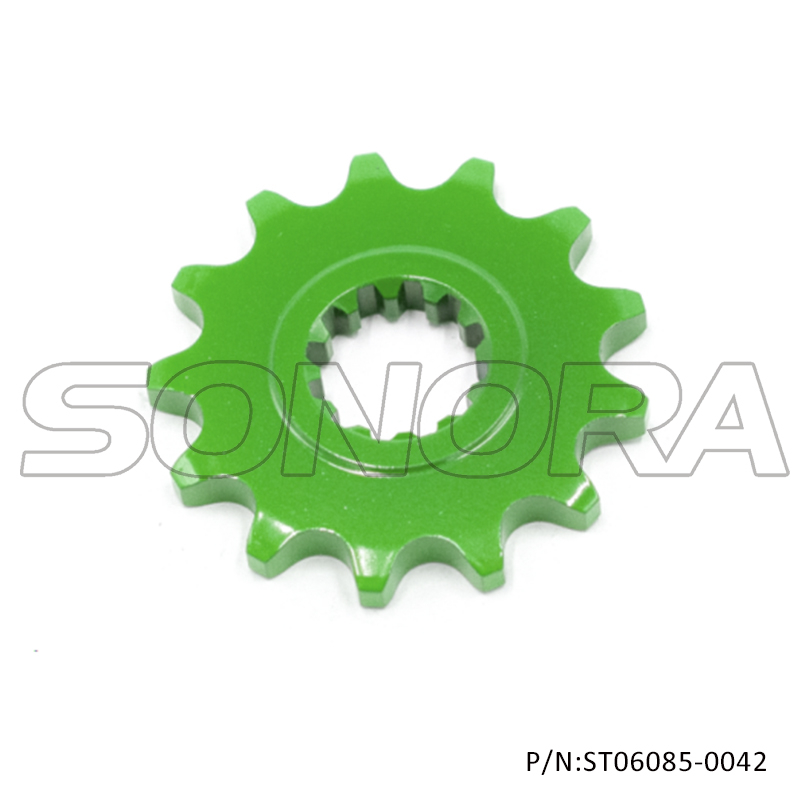 AM6 Front Sprocket #420 13T Green(P/N:ST06085-0042) Top Quality