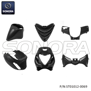 Body work set Piaggio Zip 5 parts black (dark) (SP Look) (P/N:ST01012-0069) top quality