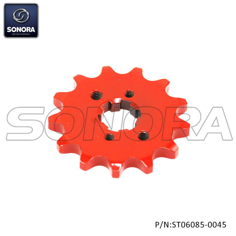 DERBI SENDA front sproket Z13 420 D50B, EBE53 red(P/N:ST06085-0045) Top Quality