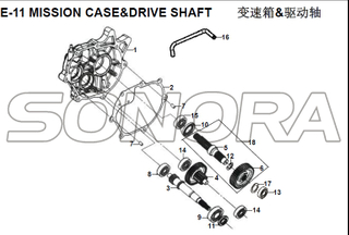 E-11 MISSION CASE&DRIVE SHAFT for XS125T-16A Fiddle III Spare Part Top Quality