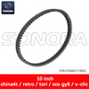 V BELT 10 inch china4t retro tori sco GY6 v-clic (P/N:ST04017-0041） Top Quality 