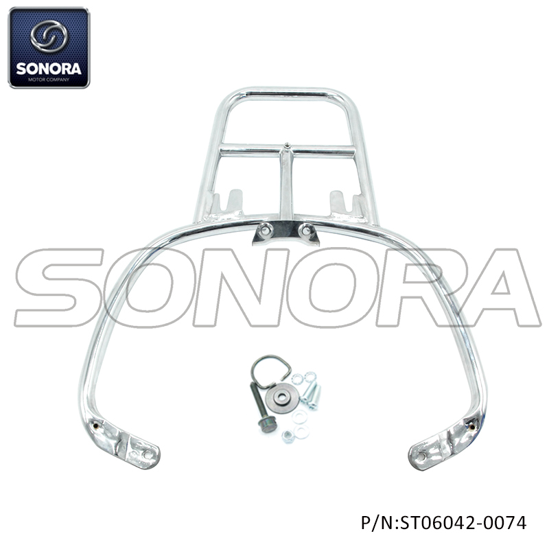 Rear carrrier for Vespa Sprint chrome (P/N:ST06042-0074) Top Quality