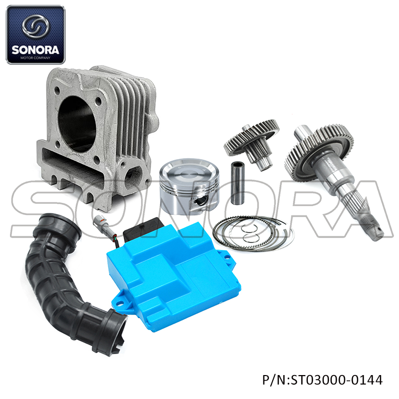 Piaggio ZIP E5 50CC High Performance ECU with gear set and big bore cylinder blue（P/N:ST03000-0144）top quality