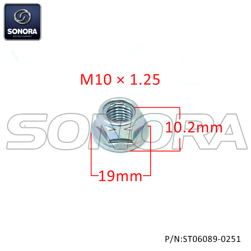 TRK 702 SELF LOCKING NUT M10 × 1.25（P/N:ST06089-0251） Top Quality