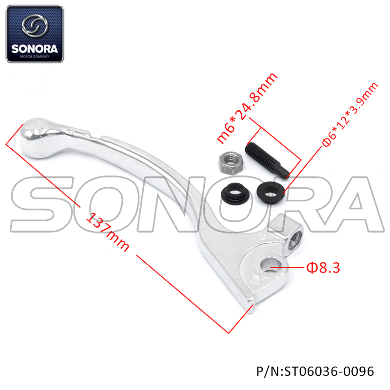 RIEJU RRX, MRT silber Right lever (P/N:ST06036-0096) Top Quality