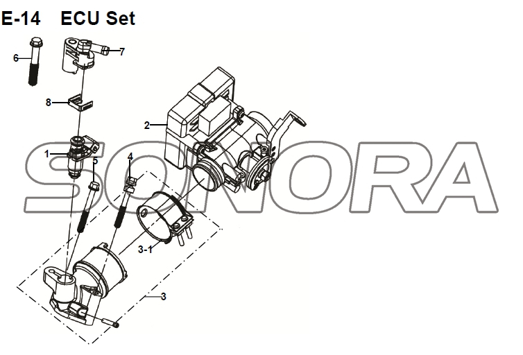 E-14 ECU Set JET 14 XS175T-2 For SYM Spare Part Top Quality
