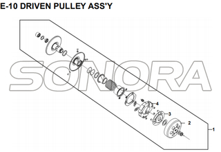 E-10 DRIVEN PULLEY ASSY for XS175T SYMPHONY ST 200i Spare Part Top Quality