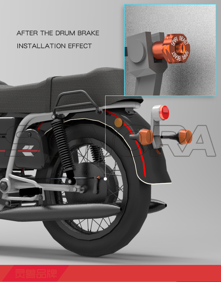 SPIRIT BEAST drum brake adjustment screw (1)