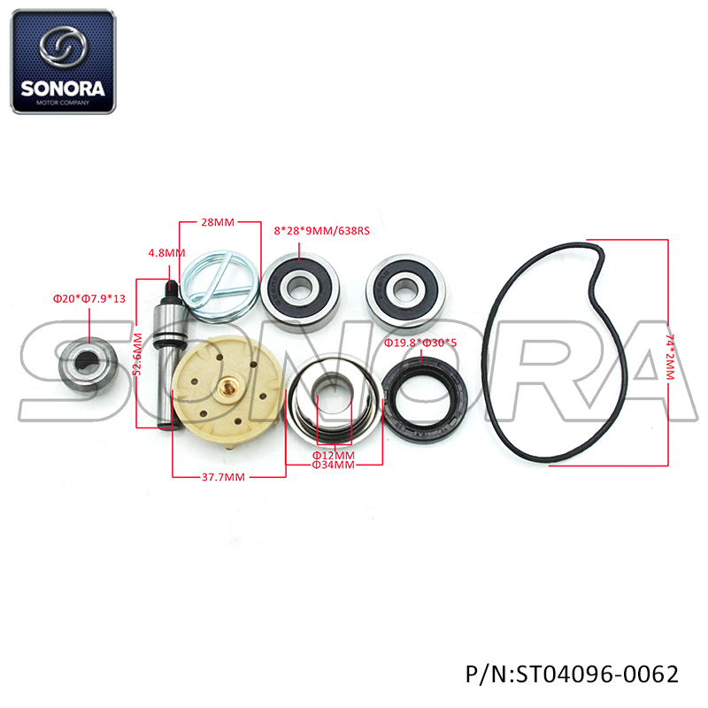 Vespa Gts 250-300cc Water pump repair kit（P/N:ST04096-0062 ) Top Quality