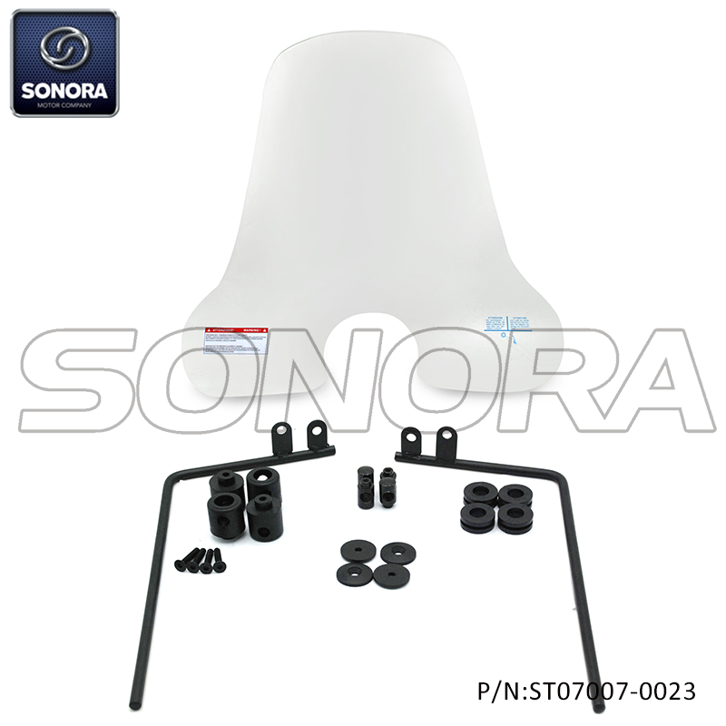 Grande Retro Torino High Windshield with Mounting Set Transparent (P/N:ST07007-0023) Original Quality
