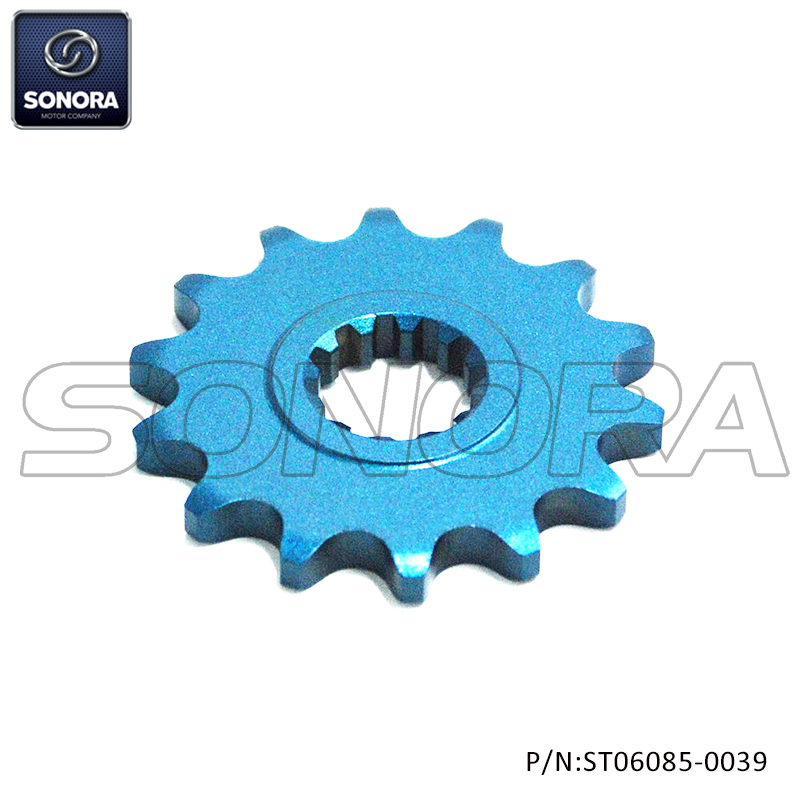 AM6 Front Sprocket #420 14T Blue(P/N:ST06085-0039) Top Quality