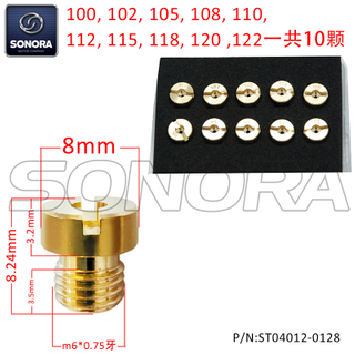 Main Jets 100 TO 122 CARBURETTOR Ø6 MM PHVA PHBN(P/N:ST04012-0128) Top Quality