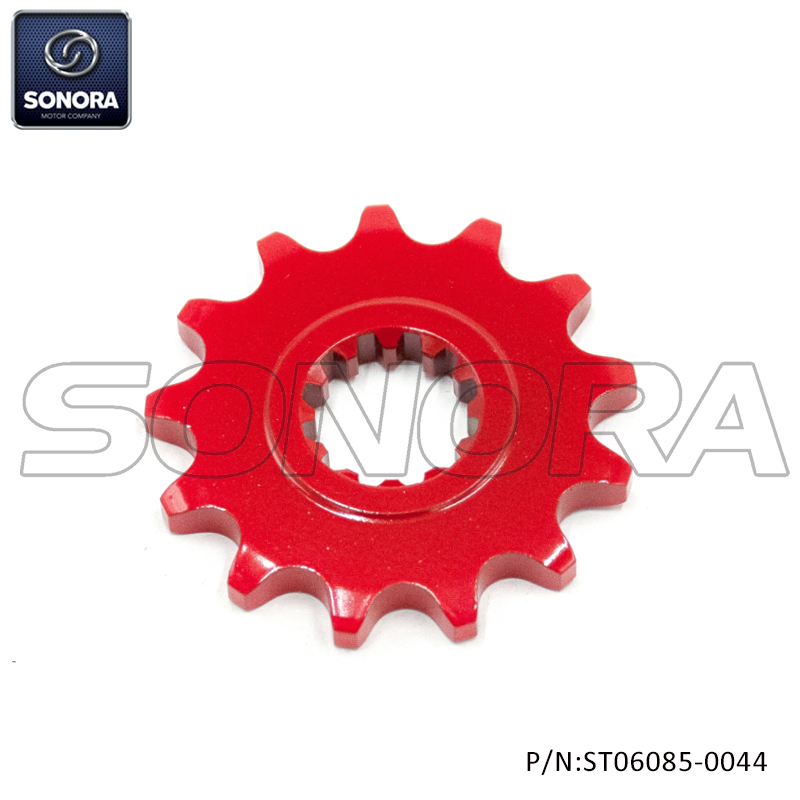 AM6 Front Sprocket #420 13T Red (P/N:ST06085-0044) Top Quality