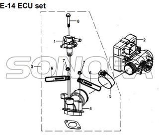 E-14 ECU set for XS175T SYMPHONY ST 200i Spare Part Top Quality