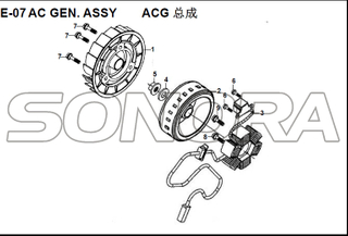 E-07 AC GEN. ASSY ACG for XS125T-16A Fiddle III Spare Part Top Quality