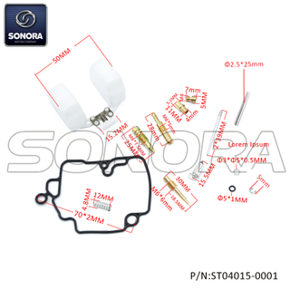 CARBURETOR Repair kit for GY6 50 139QMA(P/N:ST04015-0001) Top Quality