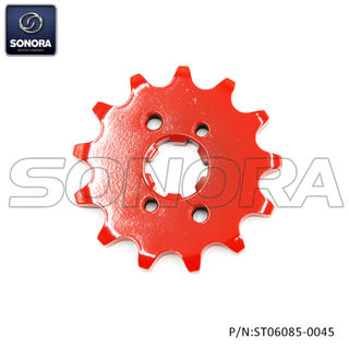 DERBI SENDA front sproket Z13 420 D50B, EBE53 red(P/N:ST06085-0045) Top Quality