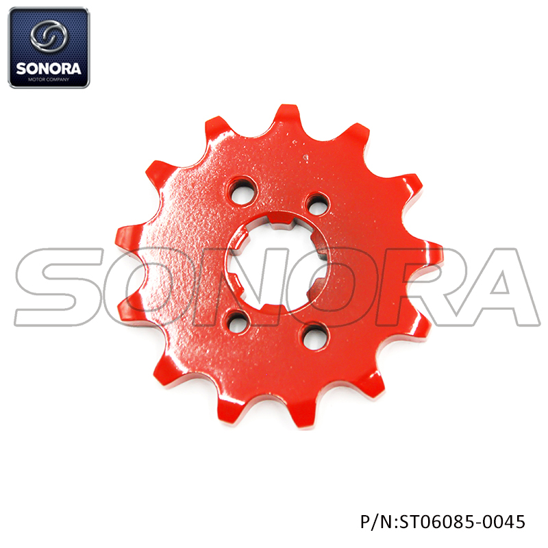 DERBI SENDA front sproket Z13 420 D50B, EBE53 red(P/N:ST06085-0045) Top Quality