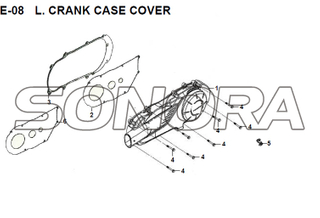 E-08 L. CRANK CASE COVER JET 14 XS175T-2 For SYM Spare Part Top Quality