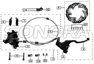 Front Disc Brake Assembly for ZONGSHEN RX3 SPARE PARTS TOP QUALITY