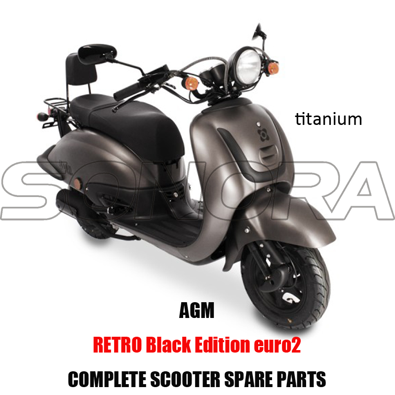 AGM Retro Black Edition SCOOTER BODY KIT ENGINE PARTS COMPLETE SCOOTER SPARE PARTS ORIGINAL SPARE PARTS