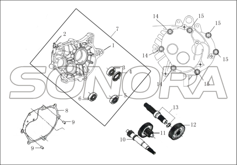 MISSION CASE & DRIVE SHAFT For LONGJIA