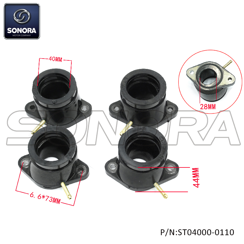 Manifold for Yamaha FJ1100 84-85 FJ1200 86-97 XJR1300 99-01 CHY-12 Ro:36Y-13586-00 Left&Right 4pcs(P/N:ST04000-0110) Top Quality