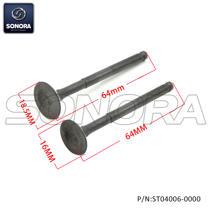 139QMA GY6 50,60,80 Inlet and Exhaust valve 64mm(P/N:ST04006-0000) top quality